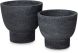 Mortar Planter (Rough Black - Small - 15 In)