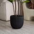 Fiddle Leaf Tree (Black Fiberglass Planter - 72 In)