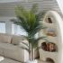Madagascar Palm (White Fiberglass Planter - 72 In)