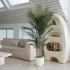 Madagascar Palm (Beige Fiberglass Planter - 72 In)
