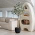 Eucalyptus Tree (Black Fiberglass Planter - 69 In)