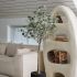 Eucalyptus Tree (Black Fiberglass Planter - 69 In)