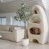 Eucalyptus Tree (Beige Fiberglass Planter - 69 In)