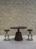 Ziggie Bar Stool (Distressed Black Leather)