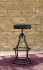 Ziggie Bar Stool (Distressed Black Leather)