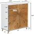 Marrakesh 5 Drawer Chest (Distressed Natural & White Lacquer)