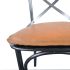 Cross Back Leather Seat Cushion ONLY (Cognac)