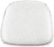 Cross Back Leather Seat Cushion Only (White)