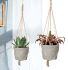 Veranda Craft Small Hanging Pot With Netting (Cement Grey)