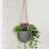 Veranda Craft Small Hanging Pot With Netting (Charcoal Grey)