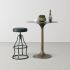 Ziggie Bar Stool (Distressed Black Leather)