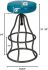 Ziggie Bar Stool (Peacock Blue)
