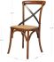 Cross Back Chair (Set of 2 - Brown with Rattan Seat)