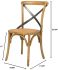 Cross Back Chair (Set of 2 - Distressed Natural with Rattan Seat)