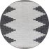 Eagean Rug 2356 (Round - Black - 5'3 x 5'3)