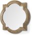 Argonne Wall Mirror (Round-Square Brown Wood Frame Mirror)