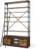 II - Medium Brown Wood Copper Ladder