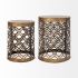 Rudebekia Accent Table (Set of 2 - Gold Round Metal)