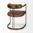 Hollyfield Dining Chair (Brown Leather & Gold Metal)