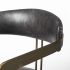 Hollyfield Dining Chair (Black Leather & Gold Metal)