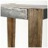 Nell Counter Stool (Black Metal Seat & Foot Rest With Brown Wood Legs)