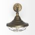 Agadir Wall Sconce (Bronze Metal Conical Shade Caged)