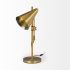Fragon Table Lamp (Gold-Tone Metal Adjustable Cone Shade)