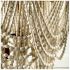 Pendra Chandelier (Gold Metal Whitewashed Wooden Bead)
