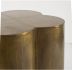 Quatrefoil Accent Table (Gold Flower with Wooden Top Brass Cladding)