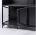 Pender Display Cabinet (Black Metal Glass Door)