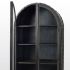 Gehry Display Cabinet (Dark Brown Metal Brown Wood & Glass Door)