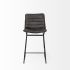 Meritt Counter Stool (Black Faux-Leather Seat with Black Metal Frame Stool)