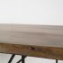 Papillion Dining Table (II - Rectangular Natural Wood Top with Black Iron Base)