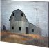 Old Oil Painting (Mill Creek Grey Barn Original Hand Painted on Wood)