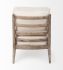 Harman Accent Chair (Off-White Fabric Seat with Wood Frame)