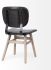 Haden Dining Chair (Set of 2 - Black Faux-Leather Wrap Brown Solid Wood & Iron Base)
