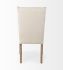 Mackenzie Dining Chair (Cream Plush Linen Covering with Ash Solid Wood Base)