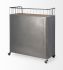 Udo Bar Cart (Metal Frame Two Door Cabinet with Two Drawers & Wood Top)
