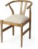 Light Brown Wooden Frame Natural Linen Seat