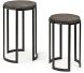 Damento Accent Table (Set of 2 - Brown and Black)