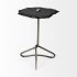 Pinera Accent Table (Black Slate  & Gold Iron)