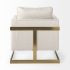 Rupert Accent Chair (Cream Poly-Linen  & Gold Metal)