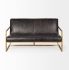 Armelle Leather Sofa (Brown)