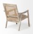 Teryn Accent Chair (Cream Linen Seat & Natural Wooden Base with Mesh Back)