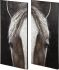 Equus Oil Painting (Diptych Horse Original Hand Painted on Wood)