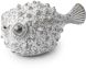 Small - Off-White Ceramic Puffer Fish