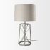 Raen Table Lamp (GreyMetal Octagonal Base with Beige Shade)