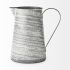 Serena Jars, Jugs & Urns (II - Large - Grey & White Textured Metal Jug)