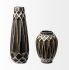 Teulia Vase (Tall - Black With Cream Accent Ceramic)