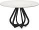 Laurent Dining Table (White Marble & Black Metal)